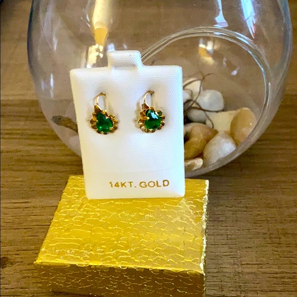 14 kt golf earrings